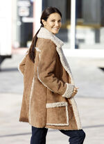 Jacke aus Veloursleder-Imitat 