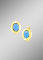 Zeitlose Ohrringe mit T&uuml;rkis beh. 