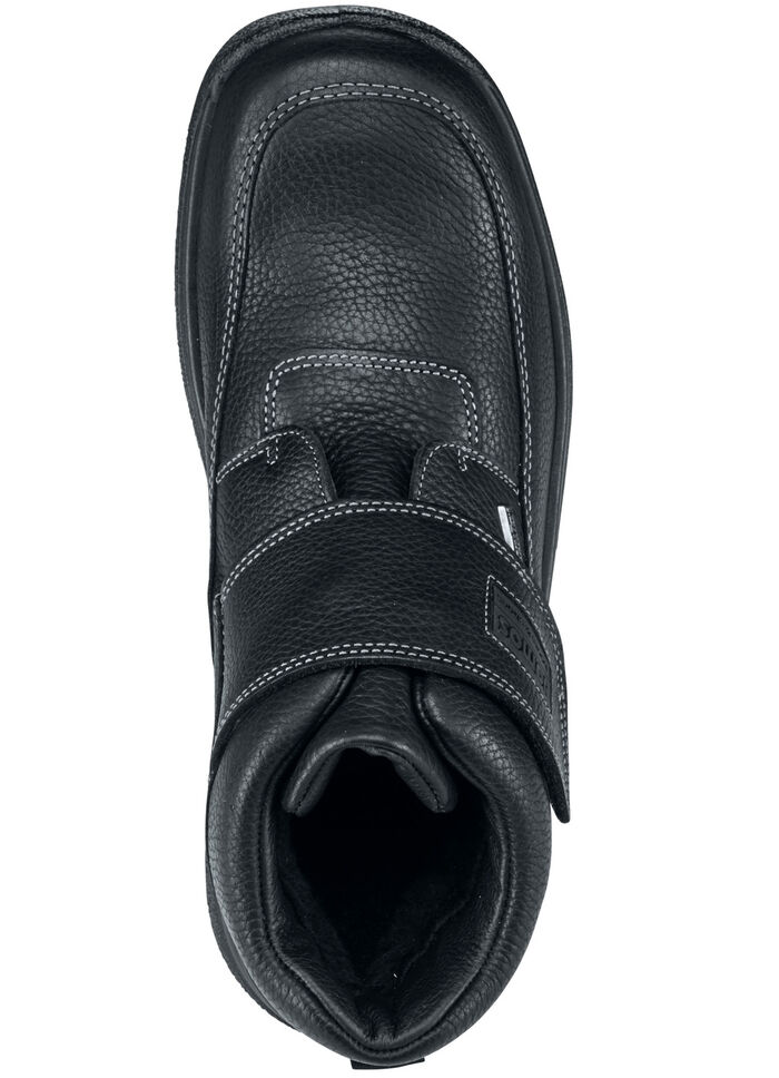 GINO GALANTE, atmungsaktive Herren-Boots, Winterschuhe, mit Klettverschluss SCHWARZ