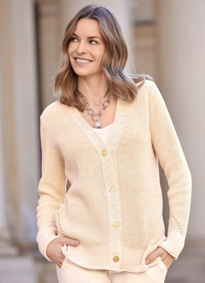 Strickjacke mit edlem Glitzer 