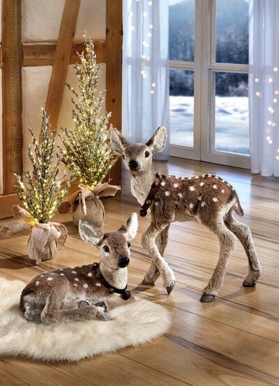 Rehkitz mit Kunstfell &uuml;berzogen 