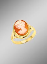 Wundervolle Damenring mit Muschelgemme 