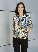 Shirt-Tunika mit gesmokten Armabschlüssen 