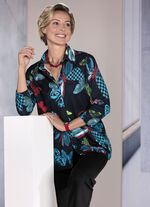 Shirtbluse mit Schmetterlings-Dessin 