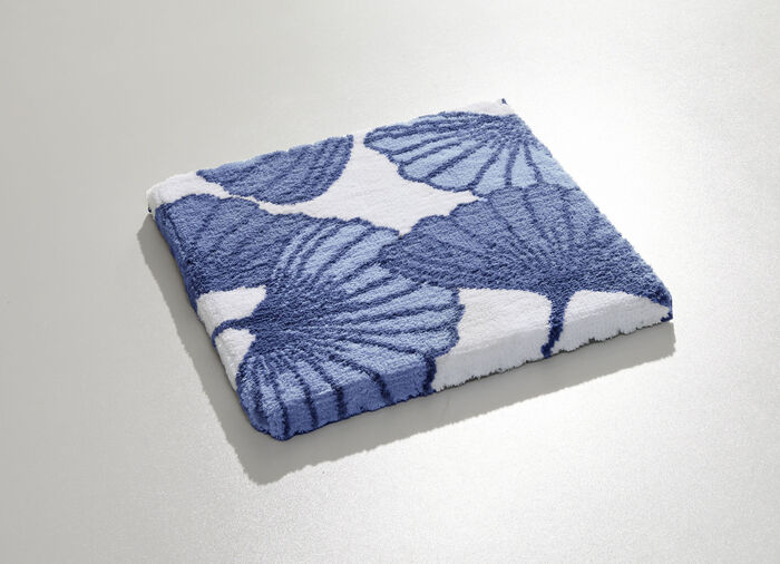 Badgarnitur mit Ginkgoblätter-Motiv BLAU