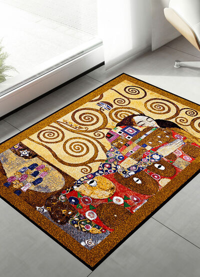 Strapazierfähige Fußmatte mit rutschsicherer Gummi-Rückseite 