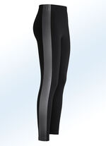 Leggings im interresanten Materialmix SCHWARZ