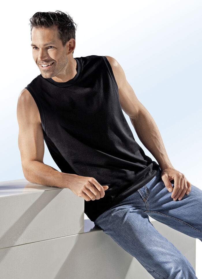 Schiesser Zweierpack Muskelshirts aus Feinjersey 