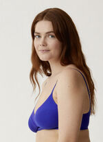 Naturana BH mit elastischen T&uuml;lleins&auml;tzen INDIGOBLAU