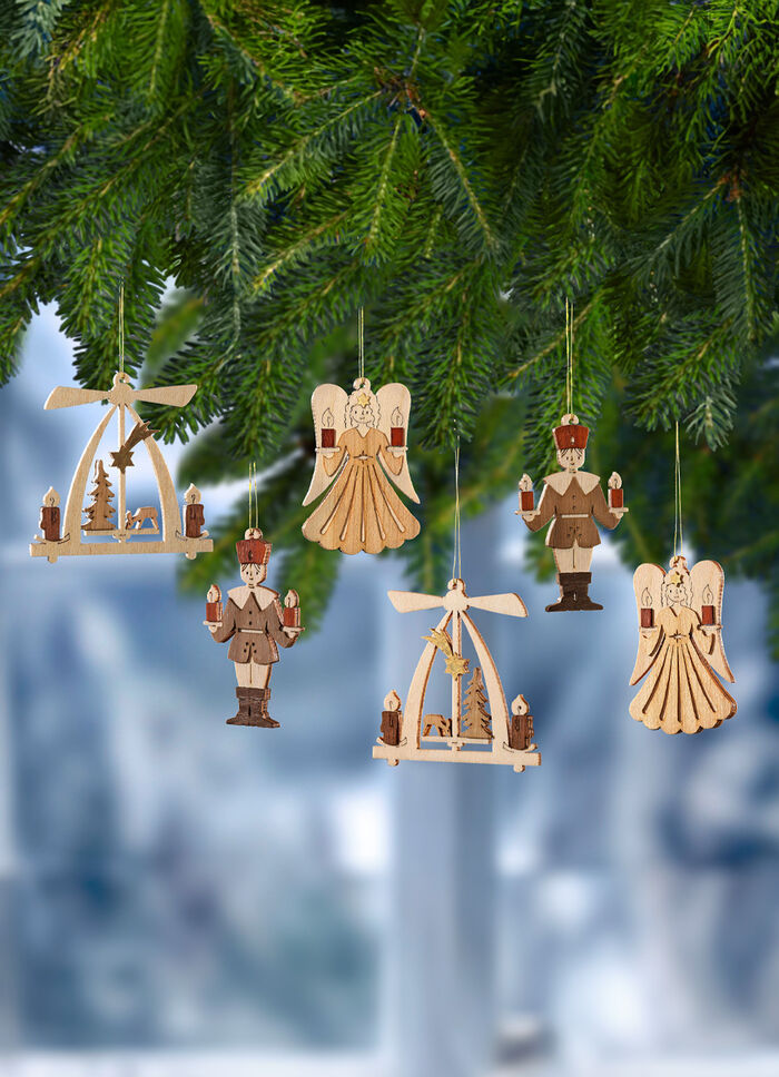 Baumh&auml;nger 6er-Set aus dem Erzgebirge 