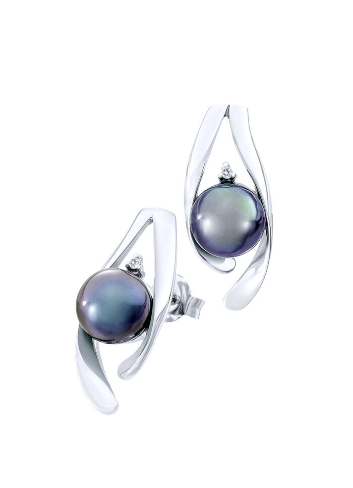 Ohrringe mit Tahiti-Zuchtperlen 