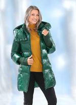 Jacke mit langem Strickbund am &Auml;rmelabschluss 