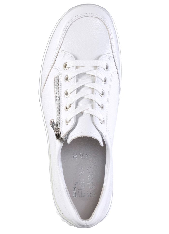 ELENA EDEN Sneaker aus genarbtem Kalbleder WEISS