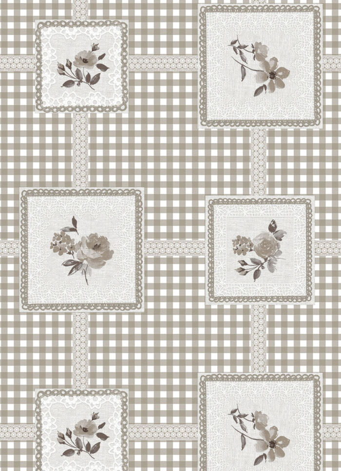 Pflegeleichte Wachstuch-Tischdecke BEIGE