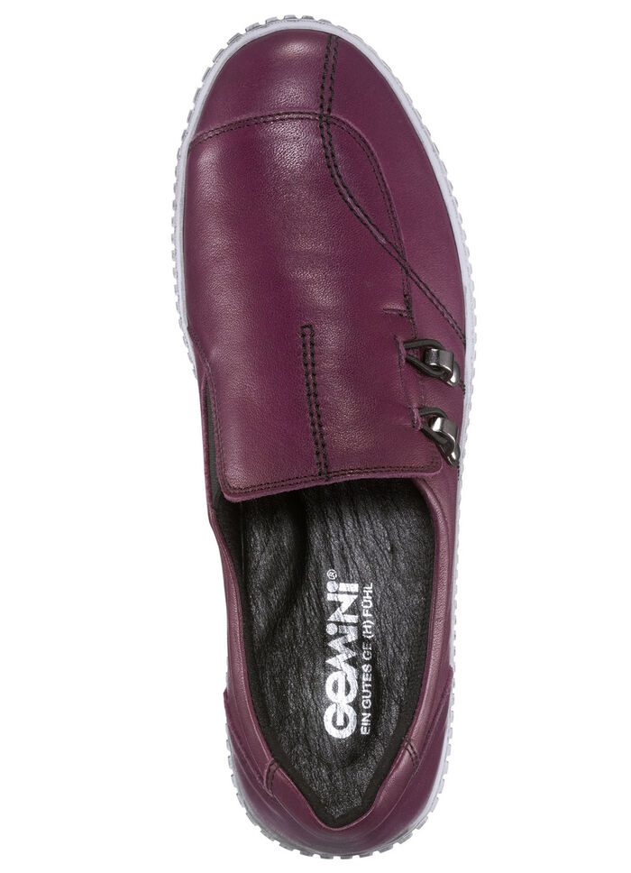Gemini Slipper aus Rind-Nappaleder mit Zier&ouml;sen BORDEAUX