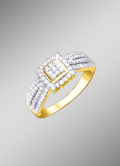 Damenring mit Diamanten 