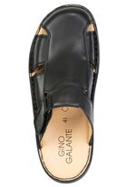 GINO GALANTE, klassische Herren-Clogs, aus Leder SCHWARZ