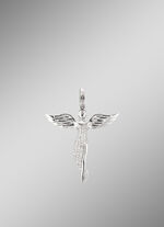 Schutzengel Anh&auml;nger mit Zirkonia 