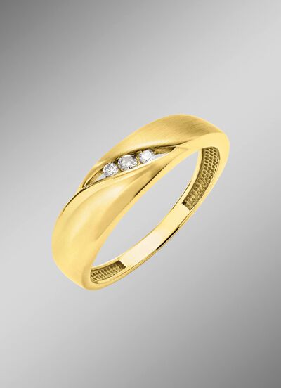 Zeitlose Eleganz: Damenring mit 3 Brillanten 