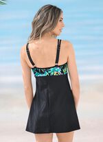 Badeanzug mit R&ouml;ckchenteil und verstellbaren Tr&auml;gern 