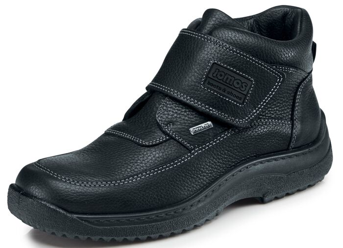 GINO GALANTE, atmungsaktive Herren-Boots, Winterschuhe, mit Klettverschluss SCHWARZ