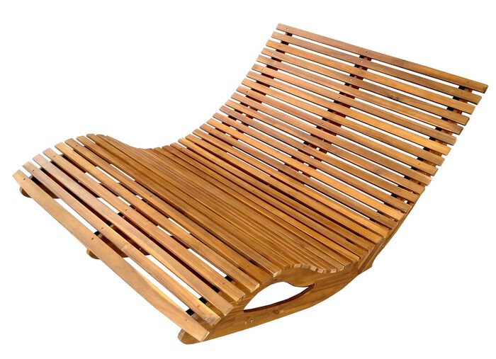 Doppel-Schaukelliege aus Akazienholz 