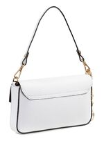 Laurina Mini-Tasche aus genarbtem Kalb-Nappaleder WEISS