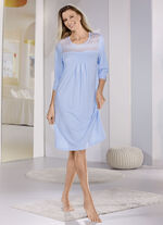 Nachthemd, wadenlang und 3/4 lange Ärmel 