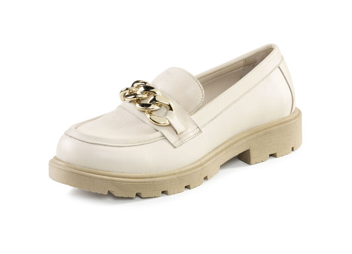Andrea Conti Loafer mit edler Zierkette BEIGE
