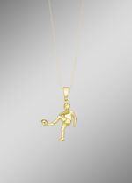 Fu&szlig;ballspieler-Anh&auml;nger aus Gold 