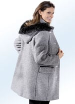 Kurzmantel mit abnehmbarer Kapuze 