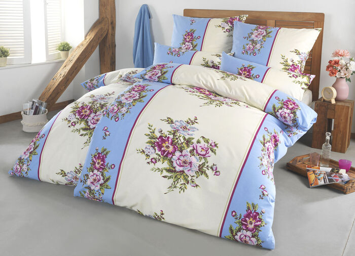 Bettwäsche-Garnitur in Flausch-Biber-Qualität 