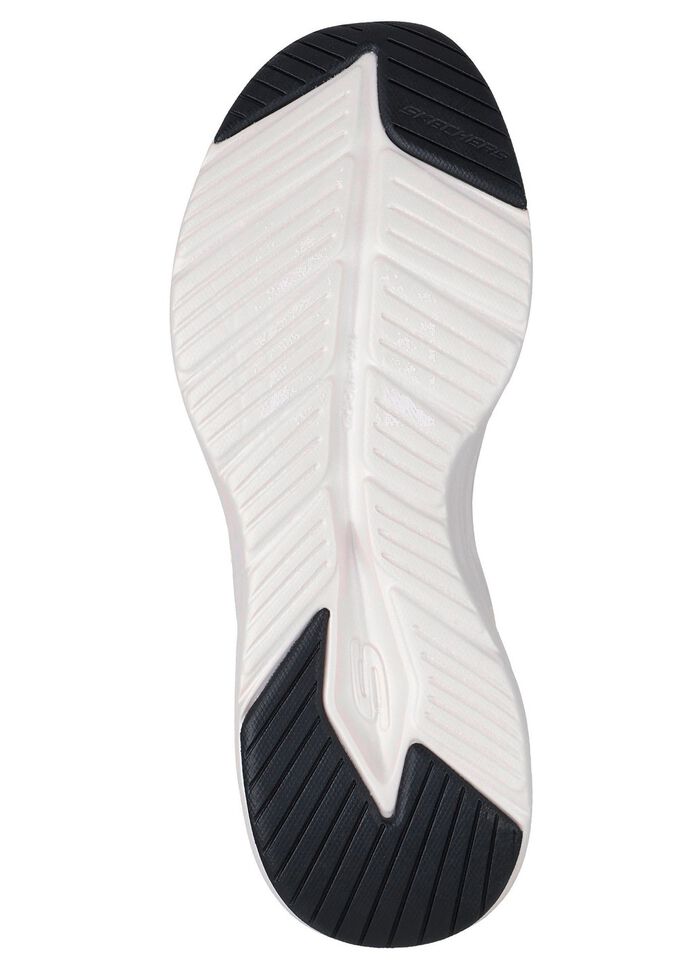 SKECHERS, stylische Damen-Sneaker, mit geformter Slip-Ins Fersenplatte SCHWARZ