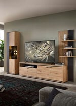Wohnwand mit LED-Beleuchtung ARTISAN EICHE-GRAFIT