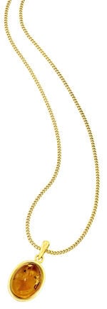 Klassischer Anhänger mit echt Bernstein 