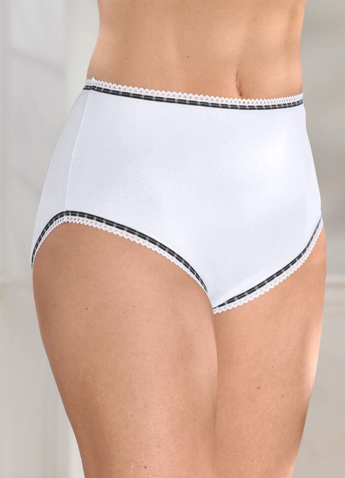 Siebenerpack Slips mit Kontrastabschl&uuml;ssen 