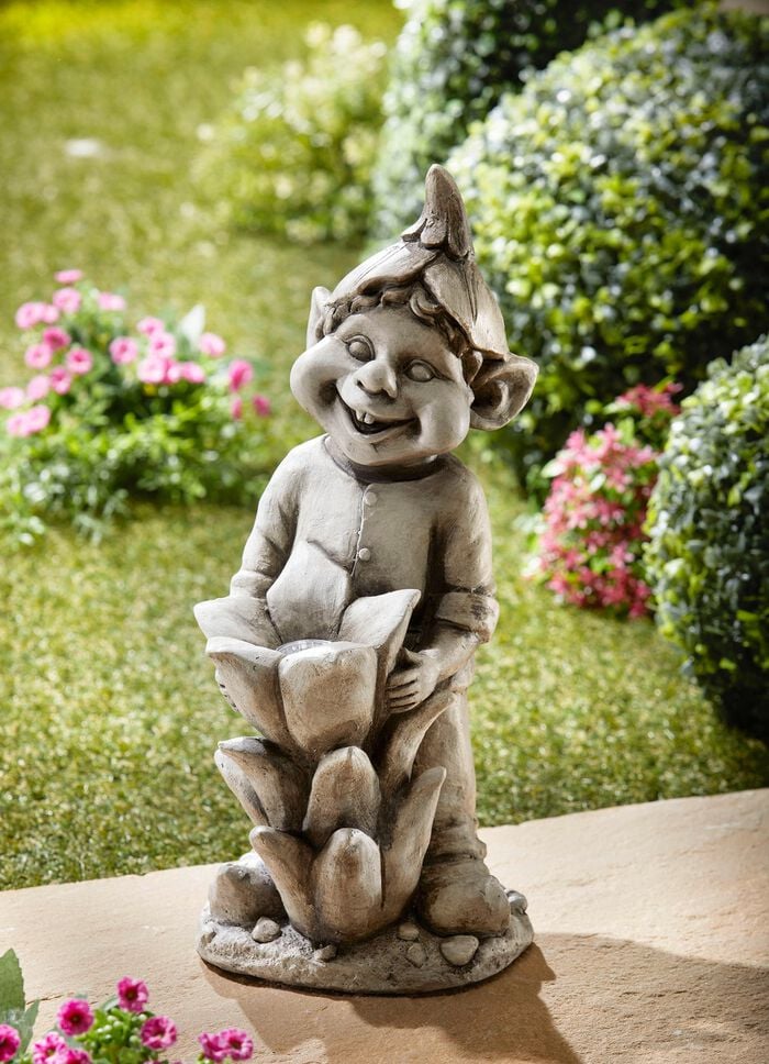 Wichtel mit Solarbl&uuml;te 