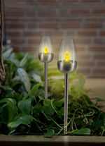 Solarfackel mit Flammeneffekt im 2er-Set 