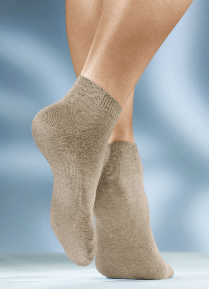 Sechserpack Socken in verschiedenen Farbstellungen 3x JEANSTÖNE, 3X BEIGETÖNE