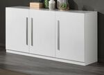 Sideboard, 3-t&uuml;rig mit hochgl&auml;nzenden Oberfl&auml;chen WEISS