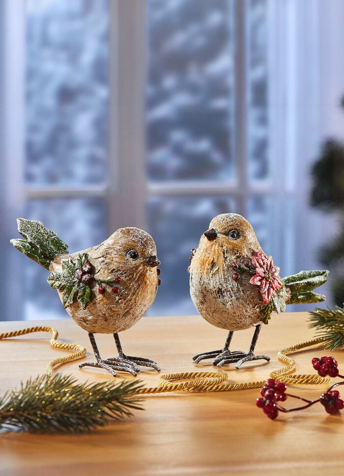 Vögelchen, 2er-Set, aus Polyresin 