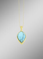 Vergoldeter Anhänger mit Türkis 