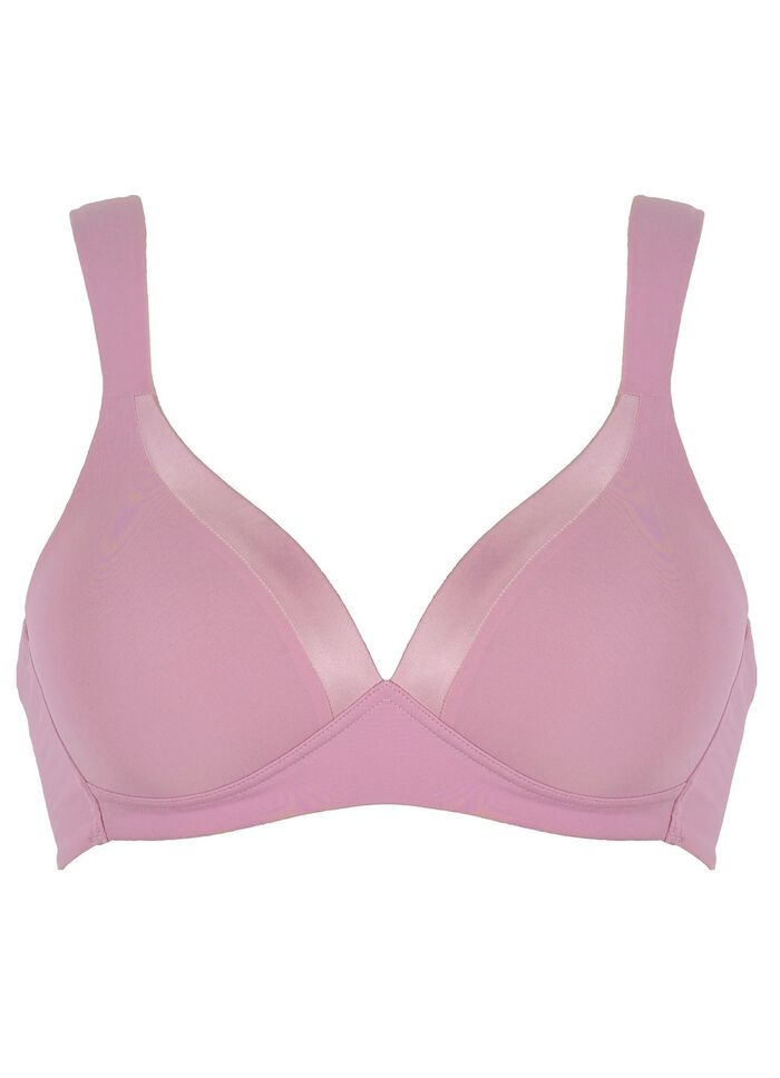 Naturana BH mit Satinblende am Dekollet&eacute; 