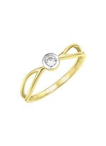 Filigrane Schönheit: Damenring mit synth. Zirkonia 