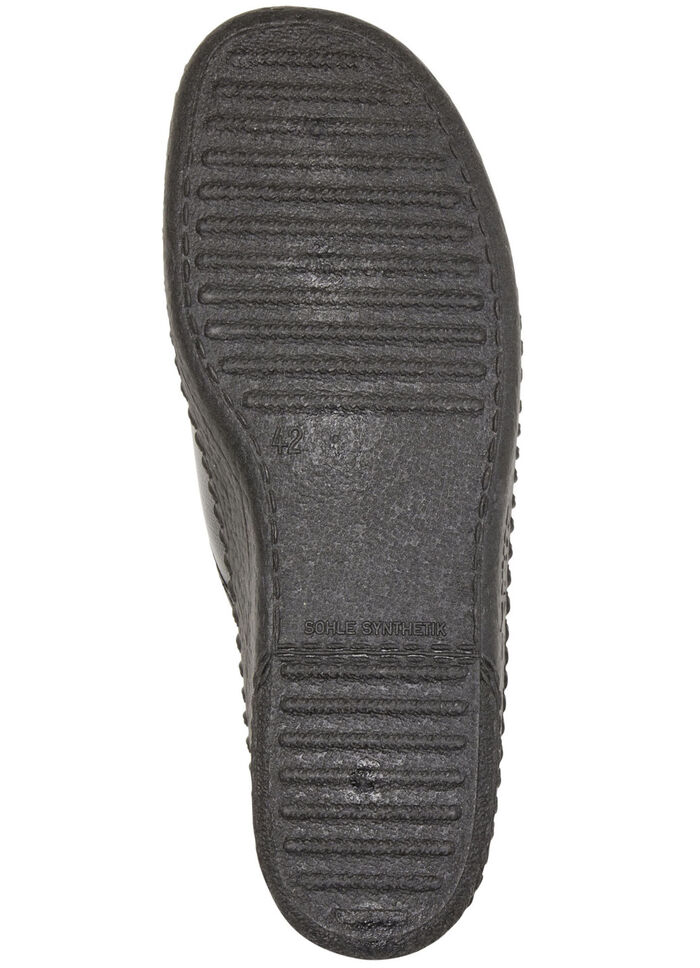 Klassische Herren-Pantoletten, mit anatomisch geformtem Fußbett SCHWARZ