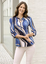 Shirt-Tunika mit Schlingenknopfleiste 