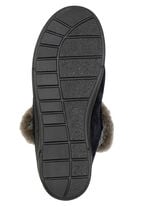 ELENA EDEN, warme Damen-Hausschuhe, Weite H, mit Lammfell MARINE