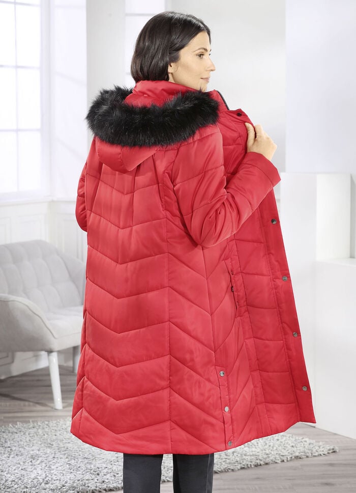 Mantel mit abnehmbarer Kapuze 