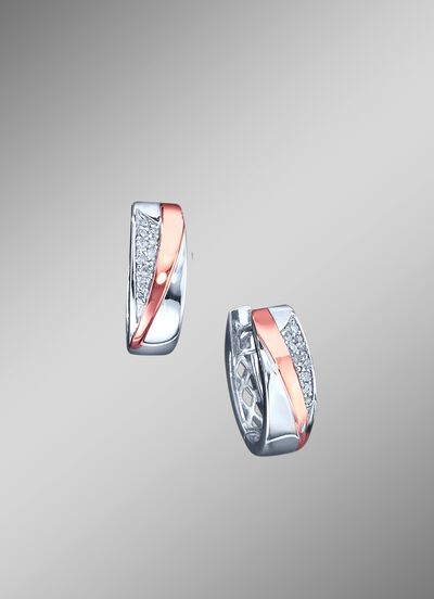 Hochwertige Klappcreolen mit Diamanten 