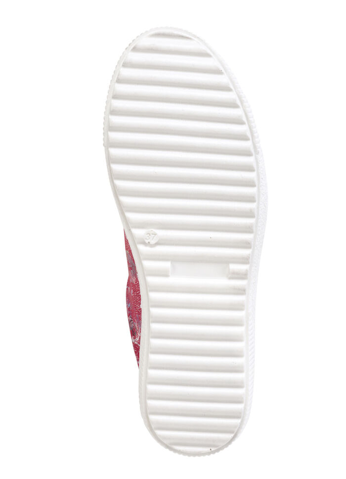 ELENA EDEN Schn&uuml;rschuh aus effektvoll bedrucktem Nubukleder ROT